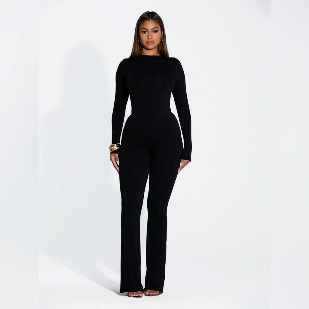 Naked wardrobe black bootcut pants (nw knockin boots pants)